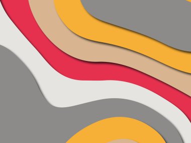 Renkli oyma sanat. Kağıt arka plan şekilleri kesim kağıdı ile kesin. İş sunumları, el ilanları, afişler, davetler için şablon tasarım düzen