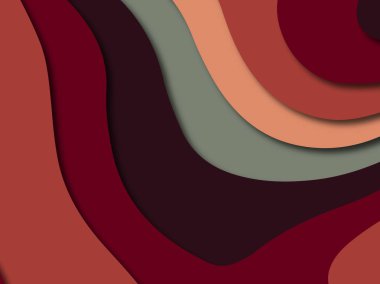 Renkli oyma sanat. Kağıt arka plan şekilleri kesim kağıdı ile kesin. İş sunumları, el ilanları, afişler, davetler için şablon tasarım düzen