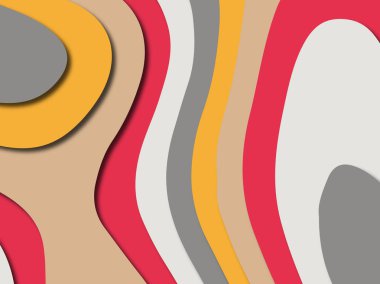 Renkli oyma sanat. Kağıt arka plan şekilleri kesim kağıdı ile kesin. İş sunumları, el ilanları, afişler, davetler için şablon tasarım düzen