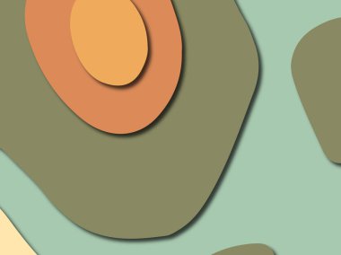 Renkli oyma sanat. Kağıt arka plan şekilleri kesim kağıdı ile kesin. İş sunumları, el ilanları, afişler, davetler için şablon tasarım düzen