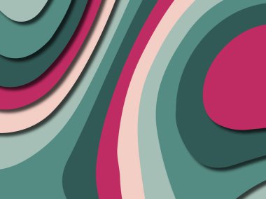 Renkli oyma sanat. Kağıt arka plan şekilleri kesim kağıdı ile kesin. İş sunumları, el ilanları, afişler, davetler için şablon tasarım düzen