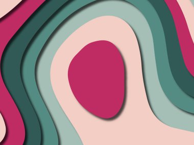 Renkli oyma sanat. Kağıt arka plan şekilleri kesim kağıdı ile kesin. İş sunumları, el ilanları, afişler, davetler için şablon tasarım düzen