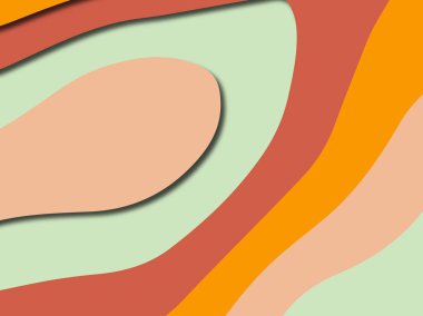 Renkli oyma sanat. Kağıt arka plan şekilleri kesim kağıdı ile kesin. İş sunumları, el ilanları, afişler, davetler için şablon tasarım düzen