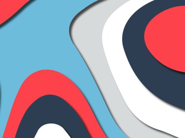 Renkli oyma sanat. Kağıt arka plan şekilleri kesim kağıdı ile kesin. İş sunumları, el ilanları, afişler, davetler için şablon tasarım düzen