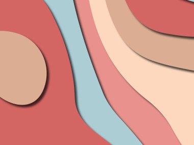 Renkli oyma sanat. Kağıt arka plan şekilleri kesim kağıdı ile kesin. İş sunumları, el ilanları, afişler, davetler için şablon tasarım düzen