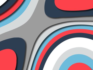 Renkli oyma sanat. Kağıt arka plan şekilleri kesim kağıdı ile kesin. İş sunumları, el ilanları, afişler, davetler için şablon tasarım düzen