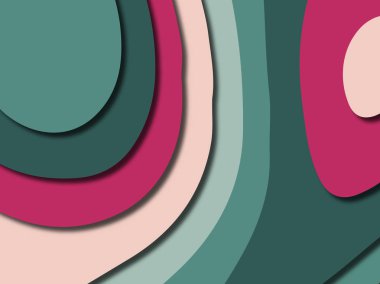 Renkli oyma sanat. Kağıt arka plan şekilleri kesim kağıdı ile kesin. İş sunumları, el ilanları, afişler, davetler için şablon tasarım düzen