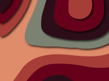 Renkli oyma sanat. Kağıt arka plan şekilleri kesim kağıdı ile kesin. İş sunumları, el ilanları, afişler, davetler için şablon tasarım düzen