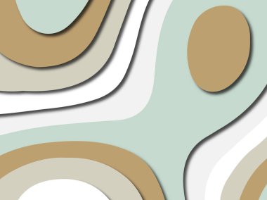 Renkli oyma sanat. Kağıt arka plan şekilleri kesim kağıdı ile kesin. İş sunumları, el ilanları, afişler, davetler için şablon tasarım düzen