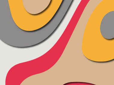 Renkli oyma sanat. Kağıt arka plan şekilleri kesim kağıdı ile kesin. İş sunumları, el ilanları, afişler, davetler için şablon tasarım düzen