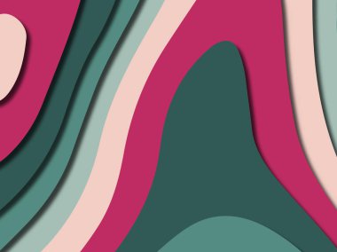 Renkli oyma sanat. Kağıt arka plan şekilleri kesim kağıdı ile kesin. İş sunumları, el ilanları, afişler, davetler için şablon tasarım düzen