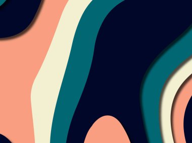 Renkli oyma sanat. Kağıt arka plan şekilleri kesim kağıdı ile kesin. İş sunumları, el ilanları, afişler, davetler için şablon tasarım düzen