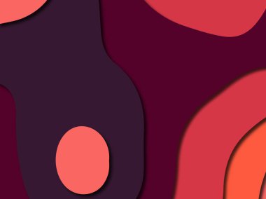 Renkli oyma sanat. Kağıt arka plan şekilleri kesim kağıdı ile kesin. İş sunumları, el ilanları, afişler, davetler için şablon tasarım düzen