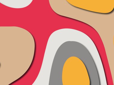 Renkli oyma sanat. Kağıt arka plan şekilleri kesim kağıdı ile kesin. İş sunumları, el ilanları, afişler, davetler için şablon tasarım düzen