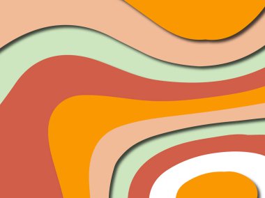 Renkli oyma sanat. Kağıt arka plan şekilleri kesim kağıdı ile kesin. İş sunumları, el ilanları, afişler, davetler için şablon tasarım düzen