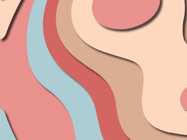 Renkli oyma sanat. Kağıt arka plan şekilleri kesim kağıdı ile kesin. İş sunumları, el ilanları, afişler, davetler için şablon tasarım düzen