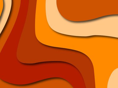 Renkli oyma sanat. Kağıt arka plan şekilleri kesim kağıdı ile kesin. İş sunumları, el ilanları, afişler, davetler için şablon tasarım düzen