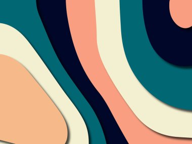 Renkli oyma sanat. Kağıt arka plan şekilleri kesim kağıdı ile kesin. İş sunumları, el ilanları, afişler, davetler için şablon tasarım düzen