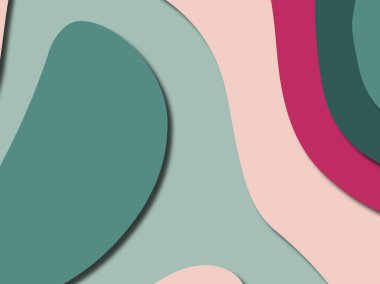 Renkli oyma sanat. Kağıt arka plan şekilleri kesim kağıdı ile kesin. İş sunumları, el ilanları, afişler, davetler için şablon tasarım düzen