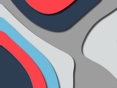 Renkli oyma sanat. Kağıt arka plan şekilleri kesim kağıdı ile kesin. İş sunumları, el ilanları, afişler, davetler için şablon tasarım düzen