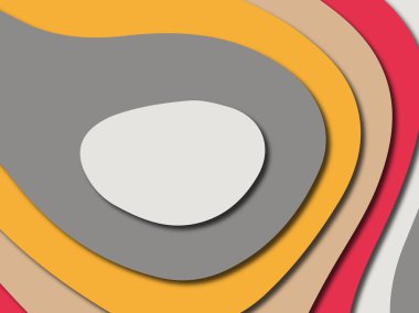 Renkli oyma sanat. Kağıt arka plan şekilleri kesim kağıdı ile kesin. İş sunumları, el ilanları, afişler, davetler için şablon tasarım düzen