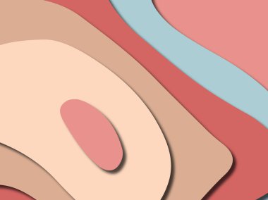 Renkli oyma sanat. Kağıt arka plan şekilleri kesim kağıdı ile kesin. İş sunumları, el ilanları, afişler, davetler için şablon tasarım düzen