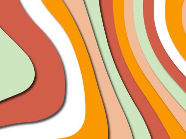 Renkli oyma sanat. Kağıt arka plan şekilleri kesim kağıdı ile kesin. İş sunumları, el ilanları, afişler, davetler için şablon tasarım düzen