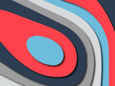 Renkli oyma sanat. Kağıt arka plan şekilleri kesim kağıdı ile kesin. İş sunumları, el ilanları, afişler, davetler için şablon tasarım düzen