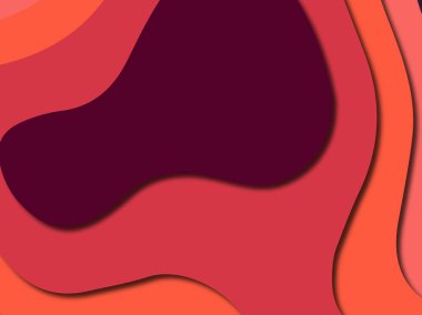 Renkli oyma sanat. Kağıt arka plan şekilleri kesim kağıdı ile kesin. İş sunumları, el ilanları, afişler, davetler için şablon tasarım düzen