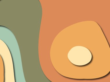 Renkli oyma sanat. Kağıt arka plan şekilleri kesim kağıdı ile kesin. İş sunumları, el ilanları, afişler, davetler için şablon tasarım düzen