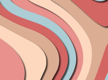 Renkli oyma sanat. Kağıt arka plan şekilleri kesim kağıdı ile kesin. İş sunumları, el ilanları, afişler, davetler için şablon tasarım düzen