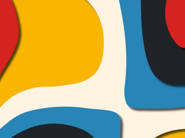 Renkli oyma sanat. Kağıt arka plan şekilleri kesim kağıdı ile kesin. İş sunumları, el ilanları, afişler, davetler için şablon tasarım düzen