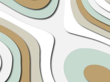 Renkli oyma sanat. Kağıt arka plan şekilleri kesim kağıdı ile kesin. İş sunumları, el ilanları, afişler, davetler için şablon tasarım düzen