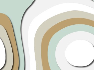 Renkli oyma sanat. Kağıt arka plan şekilleri kesim kağıdı ile kesin. İş sunumları, el ilanları, afişler, davetler için şablon tasarım düzen