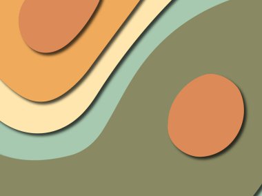 Renkli oyma sanat. Kağıt arka plan şekilleri kesim kağıdı ile kesin. İş sunumları, el ilanları, afişler, davetler için şablon tasarım düzen