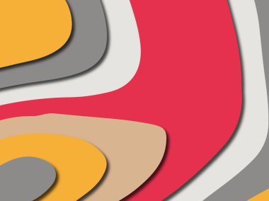 Renkli oyma sanat. Kağıt arka plan şekilleri kesim kağıdı ile kesin. İş sunumları, el ilanları, afişler, davetler için şablon tasarım düzen