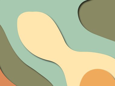 Renkli oyma sanat. Kağıt arka plan şekilleri kesim kağıdı ile kesin. İş sunumları, el ilanları, afişler, davetler için şablon tasarım düzen