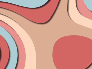 Renkli oyma sanat. Kağıt arka plan şekilleri kesim kağıdı ile kesin. İş sunumları, el ilanları, afişler, davetler için şablon tasarım düzen