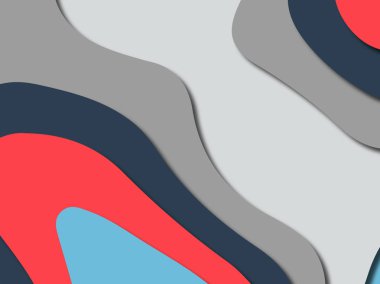 Renkli oyma sanat. Kağıt arka plan şekilleri kesim kağıdı ile kesin. İş sunumları, el ilanları, afişler, davetler için şablon tasarım düzen