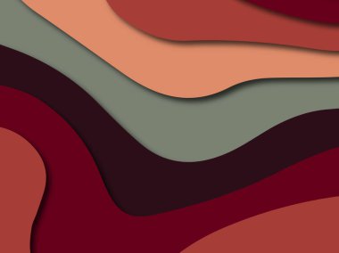 Renkli oyma sanat. Kağıt arka plan şekilleri kesim kağıdı ile kesin. İş sunumları, el ilanları, afişler, davetler için şablon tasarım düzen