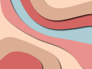 Renkli oyma sanat. Kağıt arka plan şekilleri kesim kağıdı ile kesin. İş sunumları, el ilanları, afişler, davetler için şablon tasarım düzen