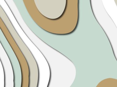 Renkli oyma sanat. Kağıt arka plan şekilleri kesim kağıdı ile kesin. İş sunumları, el ilanları, afişler, davetler için şablon tasarım düzen