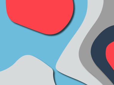 Renkli oyma sanat. Kağıt arka plan şekilleri kesim kağıdı ile kesin. İş sunumları, el ilanları, afişler, davetler için şablon tasarım düzen