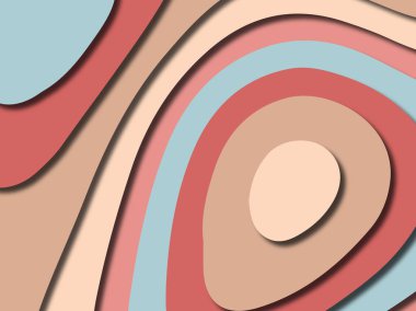 Renkli oyma sanat. Kağıt arka plan şekilleri kesim kağıdı ile kesin. İş sunumları, el ilanları, afişler, davetler için şablon tasarım düzen