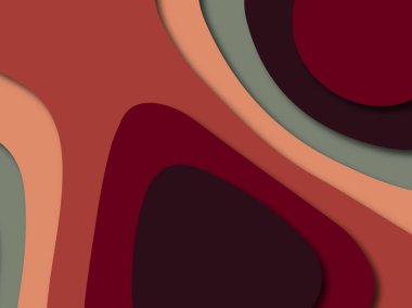 Renkli oyma sanat. Kağıt arka plan şekilleri kesim kağıdı ile kesin. İş sunumları, el ilanları, afişler, davetler için şablon tasarım düzen