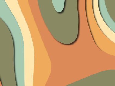 Renkli oyma sanat. Kağıt arka plan şekilleri kesim kağıdı ile kesin. İş sunumları, el ilanları, afişler, davetler için şablon tasarım düzen