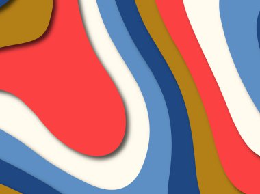 Renkli oyma sanat. Kağıt arka plan şekilleri kesim kağıdı ile kesin. İş sunumları, el ilanları, afişler, davetler için şablon tasarım düzen