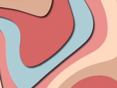 Renkli oyma sanat. Kağıt arka plan şekilleri kesim kağıdı ile kesin. İş sunumları, el ilanları, afişler, davetler için şablon tasarım düzen