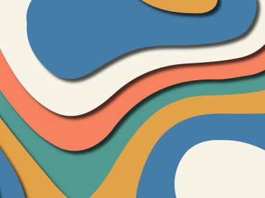 Renkli oyma sanat. Kağıt arka plan şekilleri kesim kağıdı ile kesin. İş sunumları, el ilanları, afişler, davetler için şablon tasarım düzen