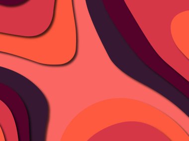 Renkli oyma sanat. Kağıt arka plan şekilleri kesim kağıdı ile kesin. İş sunumları, el ilanları, afişler, davetler için şablon tasarım düzen